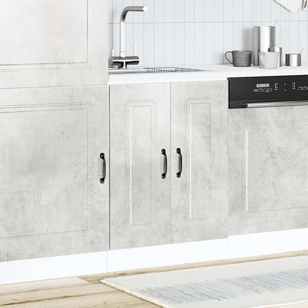 vidaXL Sink Base Cabinet Kalmar Concrete Grey 60x46x81.5 cm Engineered Wood