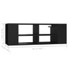 vidaXL Wall-Mounted TV Cabinet Black 102x35x35 cm Engineered Wood