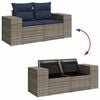 vidaXL 7 Piece Garden Sofa Set with Cushions Brown Poly Rattan Acacia