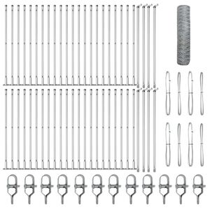 vidaXL Fence Post Silver