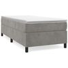 vidaXL Box Spring Bed Frame Light Grey Twin XL Velvet (US Only)
