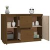 vidaXL Sideboard Honey Brown 111x34x75 cm Solid Wood Pine