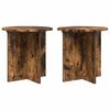 vidaXL Plant Stand 2 pcs Smoked Oak 40 x 40 x 40 cm Engineered Wood