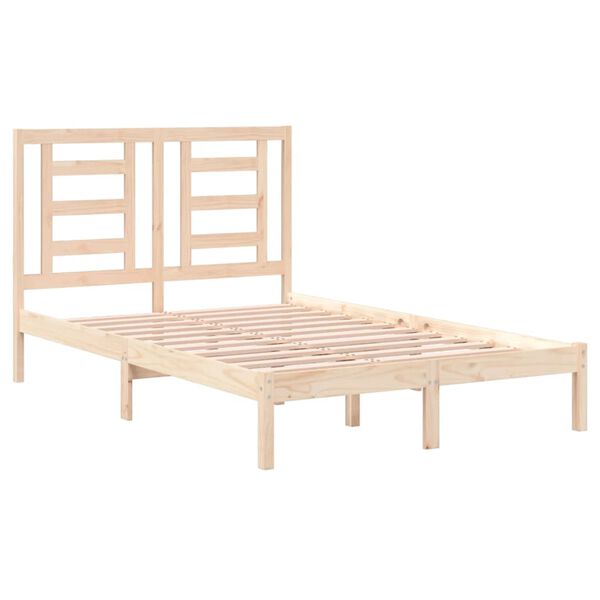 vidaXL Bed Frame without Mattress 120x190 cm Small Double Solid Wood