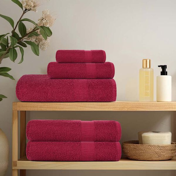 vidaXL Shower Towels "FROGN" 2 pcs Bordeaux 70x140 cm 360 gsm