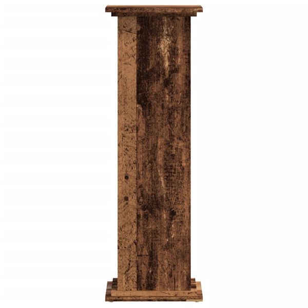 vidaXL Plant Stand Old Wood 33x33x100 cm Engineered Wood