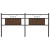 vidaXL Headboard Brown Oak 183 cm Engineered Wood and Steel