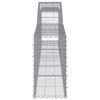 vidaXL Arched Gabion Baskets 3 pcs 400x30x60/80 cm Galvanised Iron