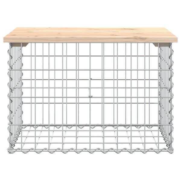 vidaXL Garden Bench Gabion Design 63x44x42 cm Solid Wood Pine