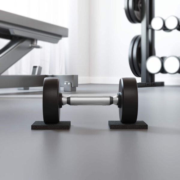 vidaXL Rubber Granulate Patio Pad Black 9 x 9 x 1 cm Rubber