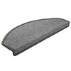 vidaXL Stair Mats 30 pcs 65x24x4 cm Dark Grey Half Round Large