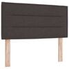 vidaXL LED Headboard with LED Strip Lights Dark Brown 80 cm Polyester
