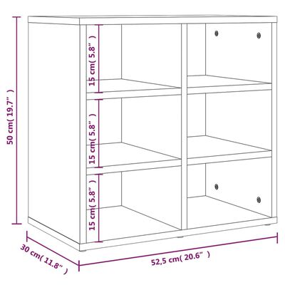 vidaXL Shoe Cabinet Grey Sonoma 52.5x30x50 cm