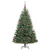 vidaXL Artificial Hinged Christmas Tree Green 150 cm PVC and Metal