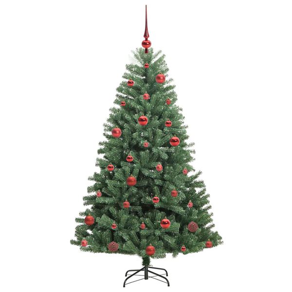 vidaXL Artificial Hinged Christmas Tree Green 150 cm PVC and Metal