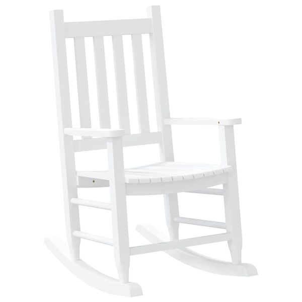 vidaXL Rocking Chairs for Children 2 pcs White Solid Wood Poplar