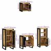 vidaXL Bathroom Furniture Set with Shelf 4 pcs Brown Solid Mango Wood