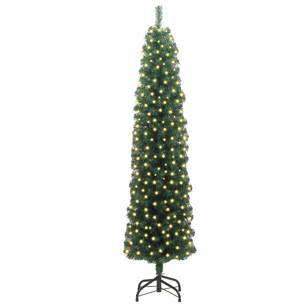 vidaXL Artificial Christmas Tree with 300 LEDs with Stand Green 180 cm