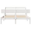 vidaXL Bed Frame without Mattress White 150x200 cm King Size Solid Wood Pine