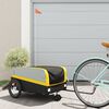 vidaXL Bike Trailer Black and Yellow 45 kg Iron