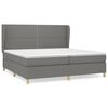 vidaXL Box Spring Bed with Mattress Dark Grey 200x200 cm Fabric