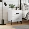vidaXL Bedside Cabinet White 40x35x47.5 cm Engineered Wood