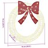 vidaXL Wreath with 60 LEDs Warm white 76 x 8.5 x 76 cm Acrylic