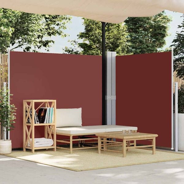 vidaXL Retractable Side Awning Brown 180x600 cm