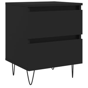 vidaXL Bedside Cabinet Black 40x35x50 cm Engineered Wood
