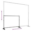 vidaXL Backdrop Stands 2 pcs Black 305x243 cm Steel