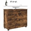 vidaXL Bathroom Cabinet with Drawer Smoked Oak 76.5 x 35 x 64 cm