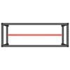 vidaXL Work Bench Frame Matte Black and Matte Red 140x50x79 cm Metal