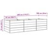 vidaXL Planter Ivory 290 x 100 x 75 cm Galvanised Steel