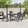 vidaXL Garden Dining Set 5 pcs Grey Powder-Coated Steel