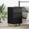 vidaXL Bedside Cabinet Black Oak 40 x 35 x 69 cm Engineered Wood