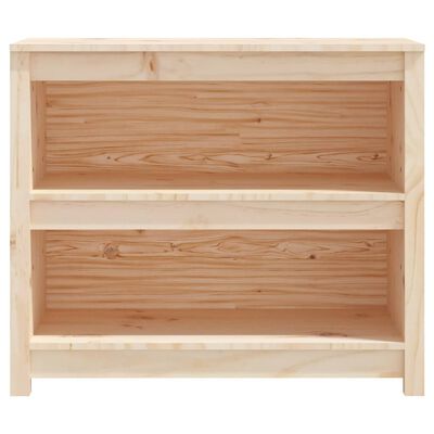 vidaXL Book Cabinet 80x35x68 cm Solid Wood Pine