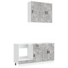 vidaXL Kitchen Unit PORTO 5 pcs Concrete Grey Engineered Wood