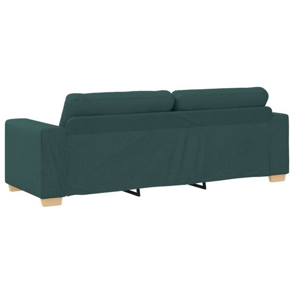 vidaXL Sofa Dark Green 221 x 80 x 80 cm Fabric