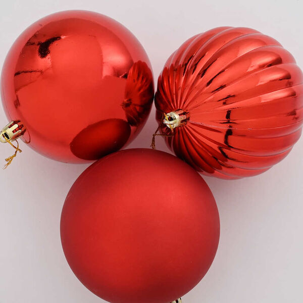 vidaXL Christmas Bauble Set 9 pcs Red Plastic