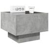 vidaXL Bedside Table with Infinity LED Concrete Grey 40x40x30 cm