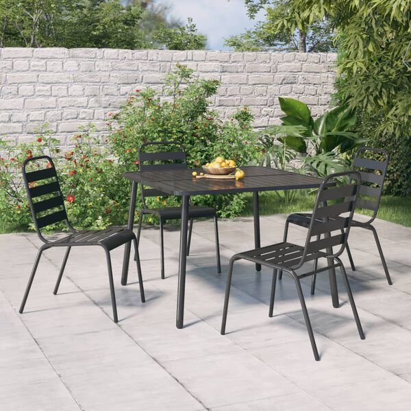 vidaXL Garden Table Anthracite 100x100x71 cm Steel