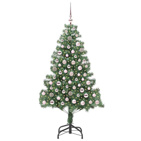 vidaXL Christmas Tree with 300 LEDs with Stand Green 180 cm PVC