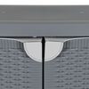 vidaXL Garden Storage Cabinet Grey 65x45x88 cm PP Rattan
