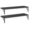 vidaXL Wall Shelves 2 pcs 100x30 cm Black Stainless Steel