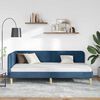 vidaXL Corner Bed Frame with Headboard Blue 90 x 200 cm Fabric