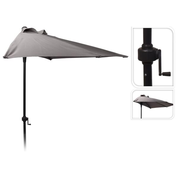 ProGarden Garden Parasol Mardi 270 cm Dark Grey