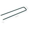 vidaXL Nails for Artificial Grass 50 pcs U-shape Iron