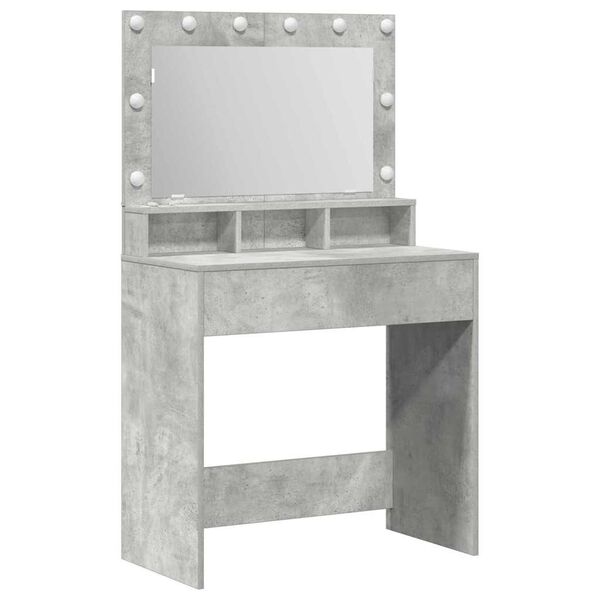 vidaXL Dressing Table Concrete Grey 75.5 x 41 x 135 cm Engineered Wood