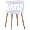 vidaXL Dining Chairs 2 pcs White Plastic