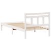 vidaXL Bed Frame White 75 x 190 cm Solid Pine Wood